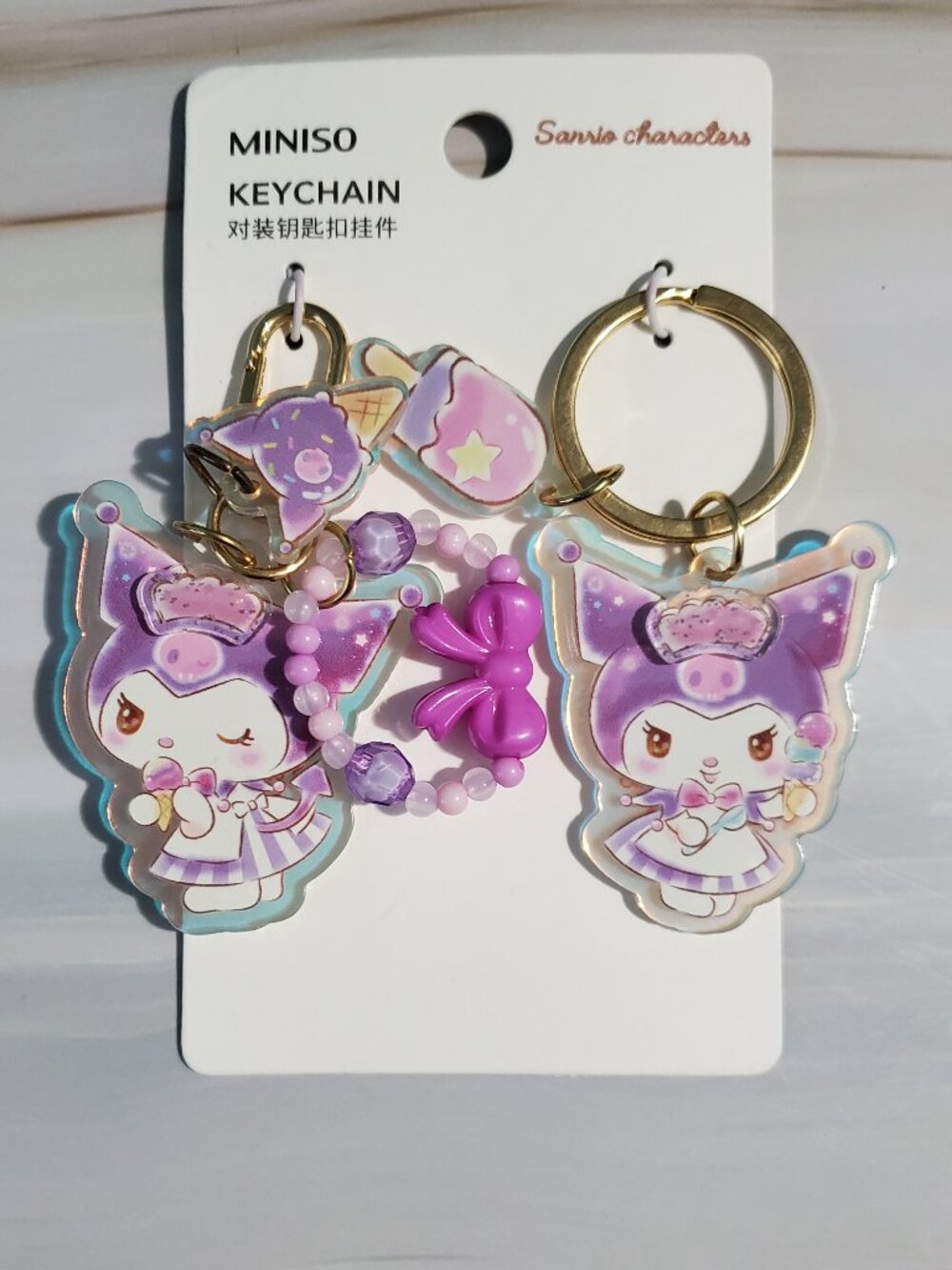 ✨$5 OFF $25 ✨Sanrio Kuromi Acrylic Keychain Set